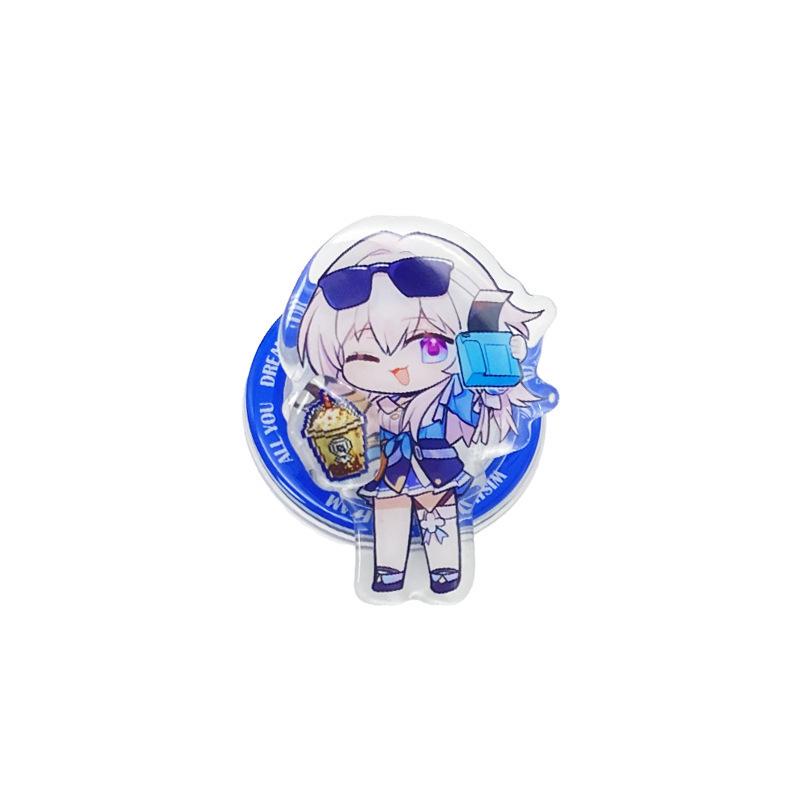Retractable Magnetic Cartoon Anime Acrylic Desktop Phone Holder