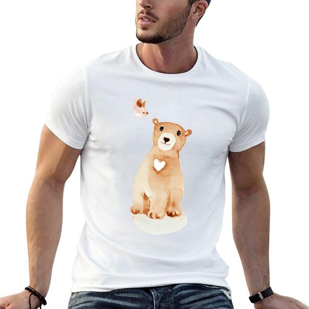 Bear and Bird T-Shirt Soft Stretch Short Sleeve Top
