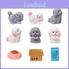 Adorable Miniature Dog Figurine Cute Resin Craft Desk Accessories Diy Decor