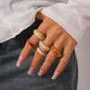 Набор из 5/6 шт. разноцветных колец из акриловой смолы, геометрические круглые кольца для ношения вместе, простота, индивидуальность, богемные кольца для пальцев, ювелирные подарки