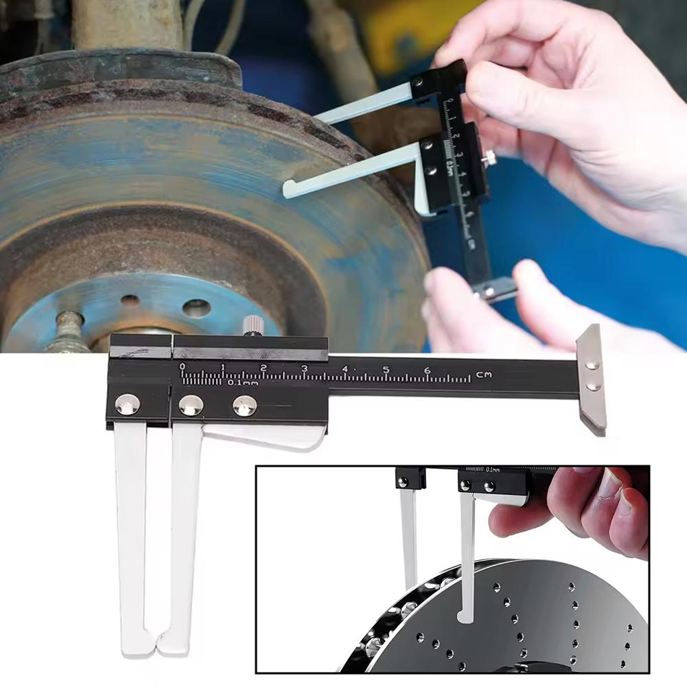 Accurate Brake Disc Thickness Gauge Vernier Measuring Caliper Car Tyre Plate Brake Disk Thickness Wear Depth Gauge Instrument