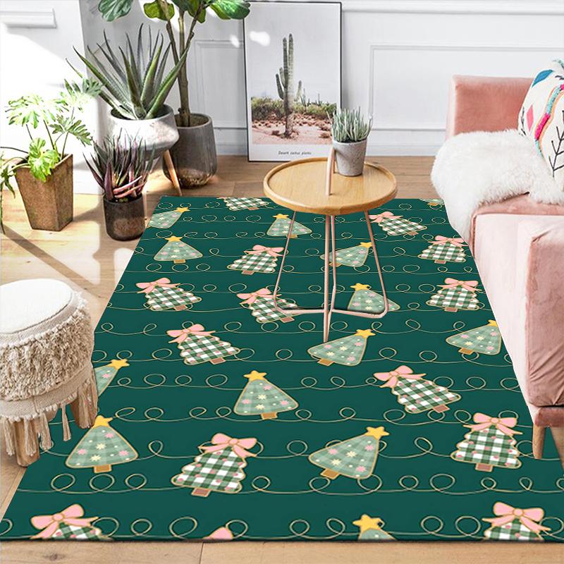 1Pc Gingerbread Men Christmas Rug Office Carpet Indoor Outdoor Doormat Nonslip Soft And Comfortable Living Room Christmas Halloween Gift D91842