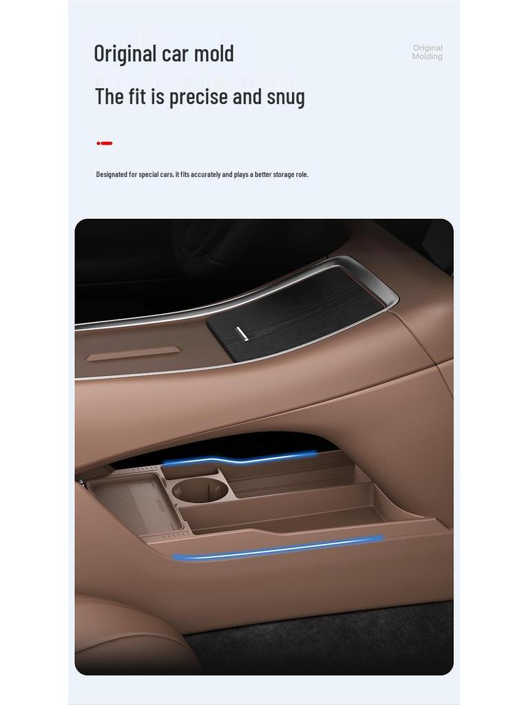 Leapmotor C11 Center Console Silicone Storage Box - Fits 26 Models, Multipurpose Double-layer Design