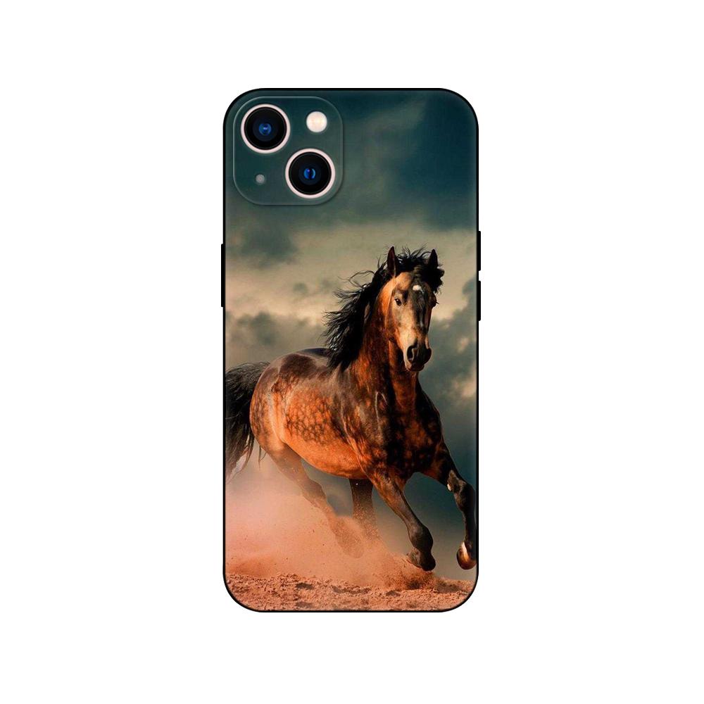 Черный чехол из ТПУ для Samsung Galaxy M53 M13 M62 A12 A22 A32 A42 A52 A72 4g 5g A20S, задняя крышка, чехол для бегущей лошади и животного