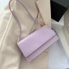 Trendy Simple Shoulder Bag Solid Color Casual Women Armpit Bag PU Leather Small Square Bag Tote Bags Girls