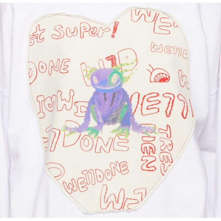 WE11DONE Sweatshirt Unisex White WD-TS0-21-535-U-WH