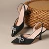 High Heels Women's Summer New Bow Decoration Pointed Stiletto Women's Sandals Women's