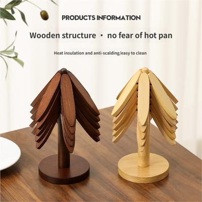 Подставка из массива дерева для защиты от тепла, предотвращающая ошпаривание, термостойкая подставка для стола