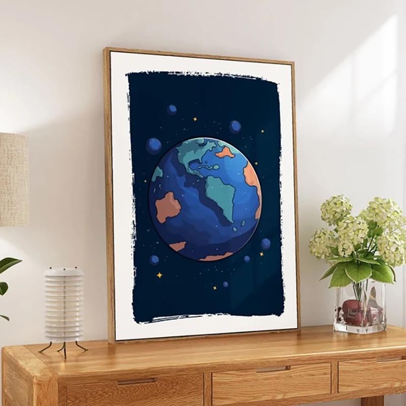 Astronaut Space Themed Nursery Prints Poster Kids Space Themed Bedroom Decor Nursery Decoration Kids Room Nursery Decorative
