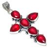 Ruby Natural Gemstone Handmade 925 Sterling Silver Pendant 3.07" L6g28