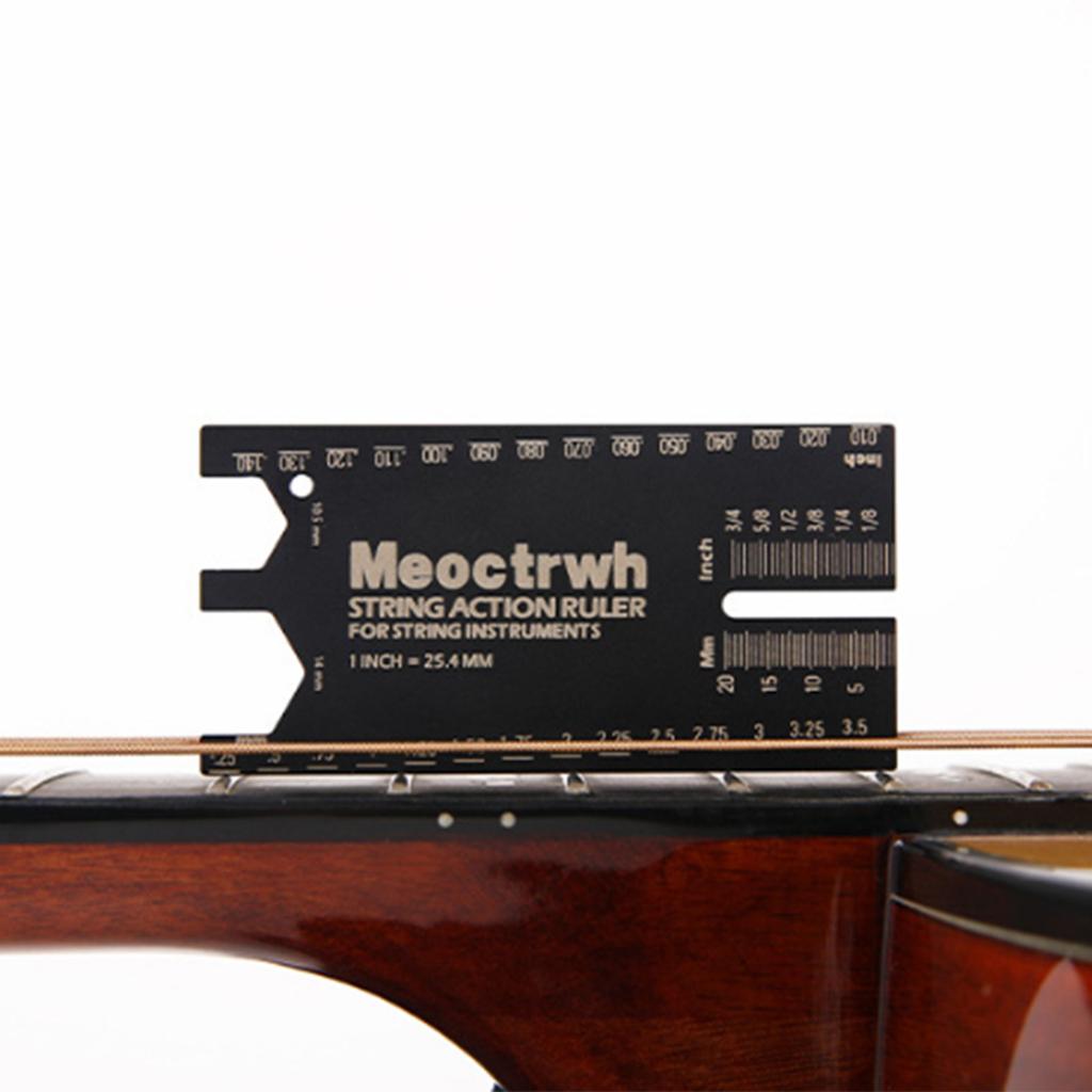 Guitar String Height Ruler String Action Gauge Ruler Guitar Set Up Repairing Luthier Tool for Guitar and Bass Setup