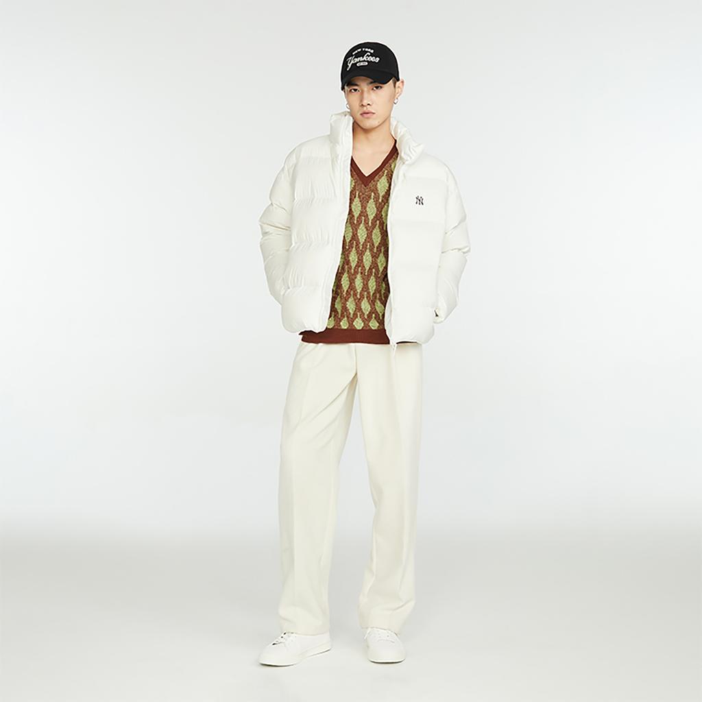 New MLB Down Jackets Unisex Cream 3ADJB0436-50CRS