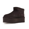 UGG Классические ультра мини-ботинки на платформе Burnt Cedar женские кроссовки коричневые 1135092-BCDR