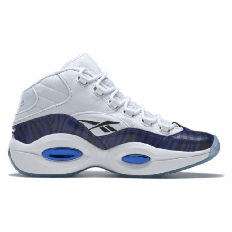 Panini X Reebok Question Mid Tiger Prizm Unisex Sneakers White Footwear-White Classic-Cobalt HQ1097