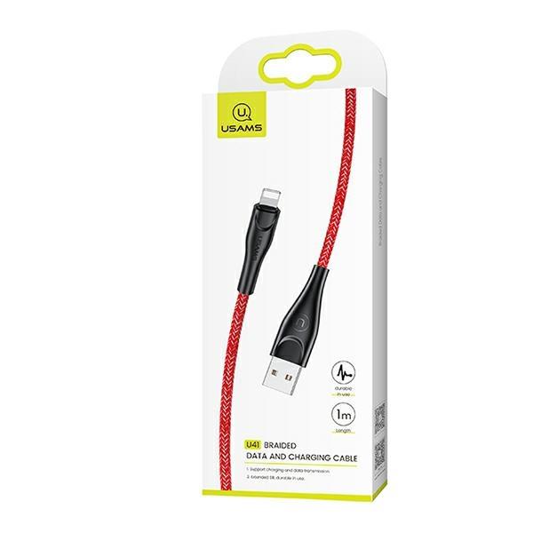 Kabel Lightning USAMS 1m Szybkie ładowanie Czerwony