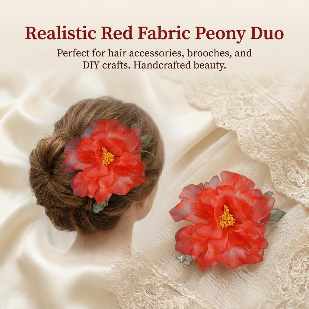 Gradient Peony Hair Clip For Hanfu Large Floral Hair Accessories