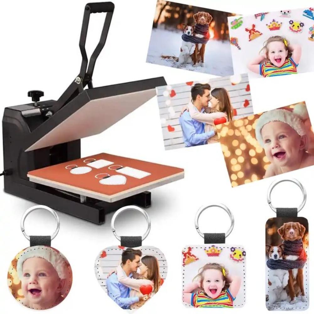 DIY Dye Sublimation Blanks Keychain Creative Double Sides Blank ID Tags Keyring Backpack Decor