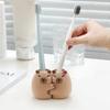 ПВХ Подставка для зубных щеток Многофункциональный держатель для зубных щеток Милый органайзер для зубных щеток