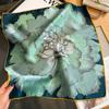 100% Real Silk Scarf Women Elegant Floral Print Foulard Neck Hairband Female Small Square Scarves Spring Kerchief Tie 2025 New