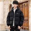 Большой размер короткий капюшон тренд свободный мужской пуховик зима новый