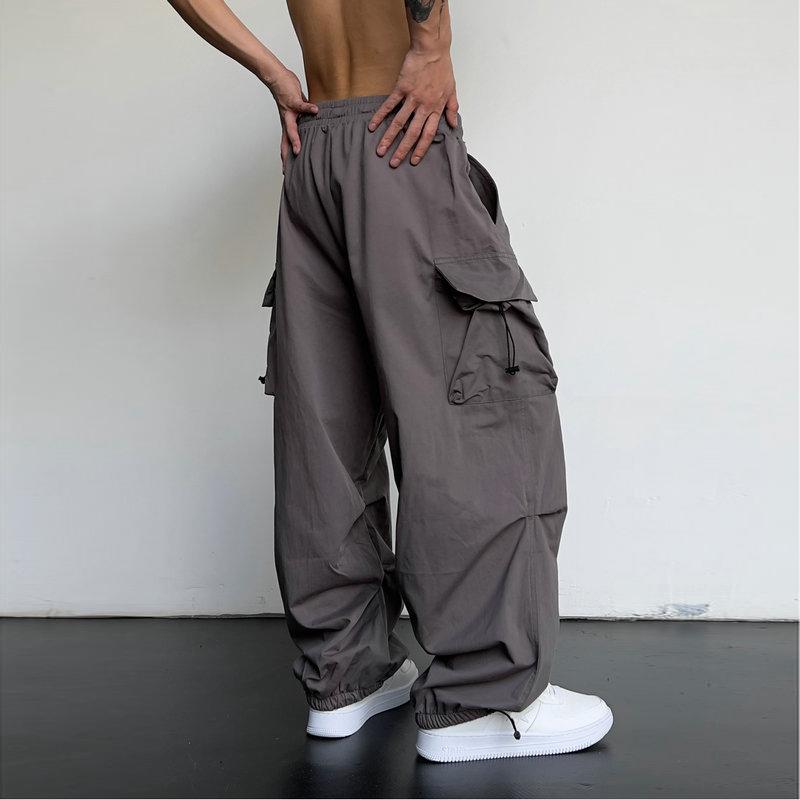 Уличная одежда, весенне-летние брюки-карго, мужские повседневные мужские брюки в стиле Харадзюку с эластичной резинкой на талии, широкие брюки для бега для мужчин