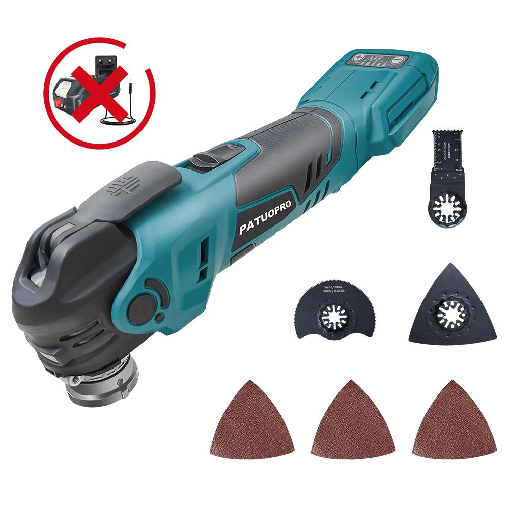 PATUOPRO Electric Saw Trimmer Cordless Oscillating Multi Function Tool Woodworking Cutting Power Tools For Makita 18V Battery
