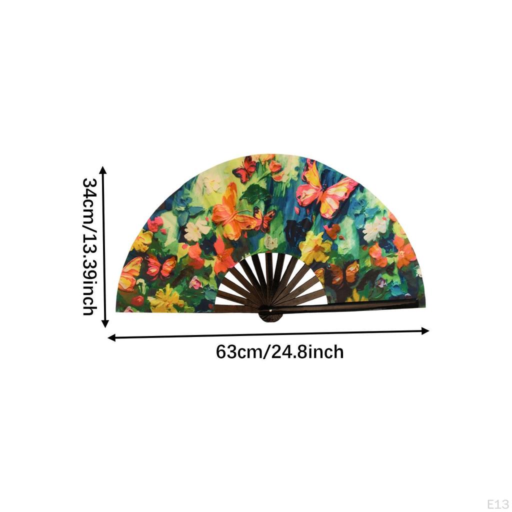 Bamboo Frame Folding Fan for Dance Events And Festivals