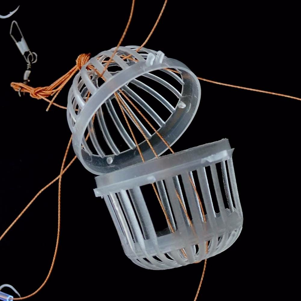 Holder Plastics Carp Spherical Explosion Baits Cage Fishing Hooks Bait Feeder Cage Explosion Hooks