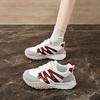 Модная весенняя женская обувь на толстой подошве 2025 лето повседневные лоскутные кожаные кроссовки повседневная вулканизированная обувь женская обувь