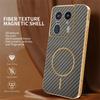 For Motorola Edge 50 Ultra 5G Phone Case Carbon Fiber Textured Electroplated TPU Back Cover