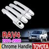 Для Toyota RAV4 2001 - 2005 XA20 Хромированная Накладка на Ручку Комплект 2002 2003 2004 RAV 4 Автомобильные Аксессуары Наклейки Авто Стайлинг