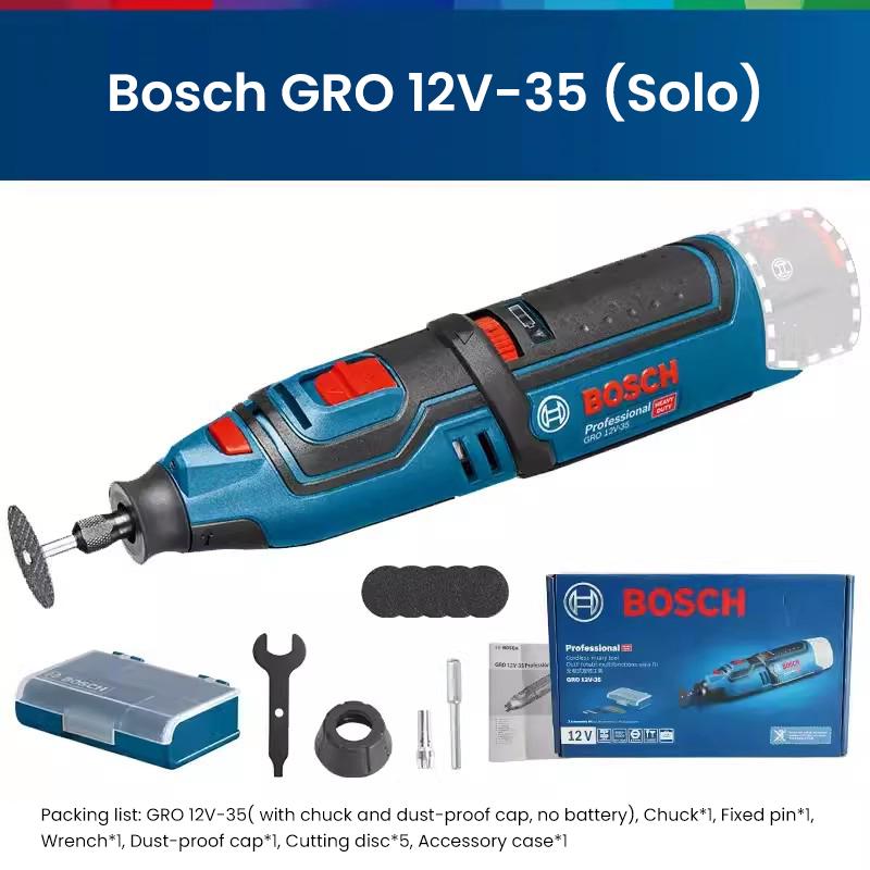 Bosch Аккумуляторная шлифовальная машина GRO 12V-35 Сверхмощное режущее устройство аккумуляторная аккумуляторная шлифовальная машина