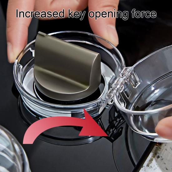 1 пара крышек для плиты, безопасные, прозрачные, термостойкие, ПК, кухонный защитный экран, ручка для газа