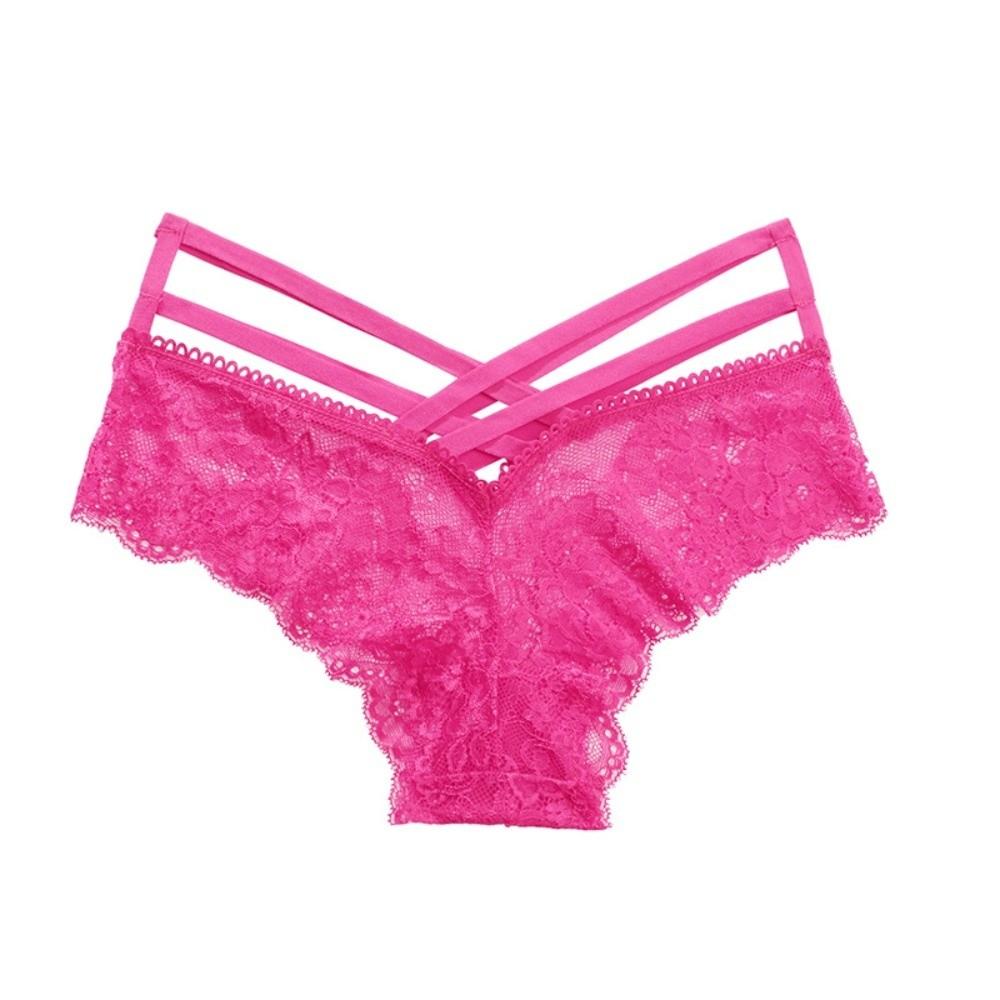 Underwear Women Lace Floral Thong Low-Rise T-back Panties Lace Solid Briefs Female