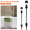 12/18 Inch Fence Ground Latch Multipurpose Heavy Duty Iron Gate Ground Latch Gate Drop Rod Kit for Wood PVC Gates Fences Doors