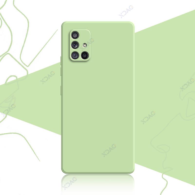 Чехол для мобильного телефона Samsung Galaxy A51 A71 4G SamsungA51 SamsungA71 360 Мягкий роскошный квадратный жидкий силиконовый чехол на заднюю панель