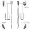 LINMANDA Cuticle Pliers with Cuticle Pusher Stainless Steel Cuticle Remover and Trimmer Perfect For Fingernails and Toenails