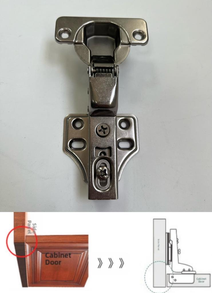 HENGTS 35mm Steel 3-Way Adjustable Cabinet Hinge 3-Stage Soft Closing, 105° Opening for Kitchen, Living, Dining & Home Office