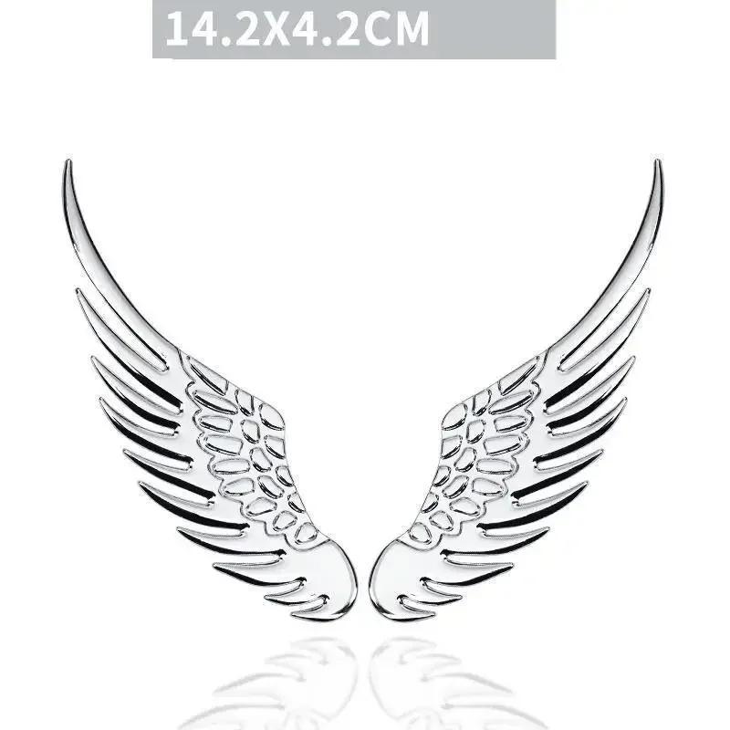 Angel Wing Sticker 3d Three-dimensional Metal Car Decoration Decal Logo Chrome Plated Car Modification