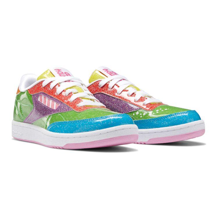 Hasbro X Reebok Club C Big Kid Candy Land Kids Sneakers Multi-Color Super-Green Aubergine H05082