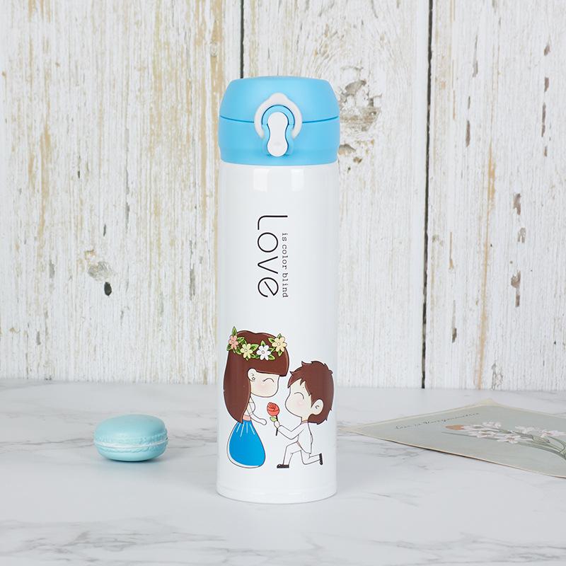 Новая мультяшная кружка с отскоком, детские чашки из нержавеющей стали 304, студенческие уличные подарочные чашки для пар.