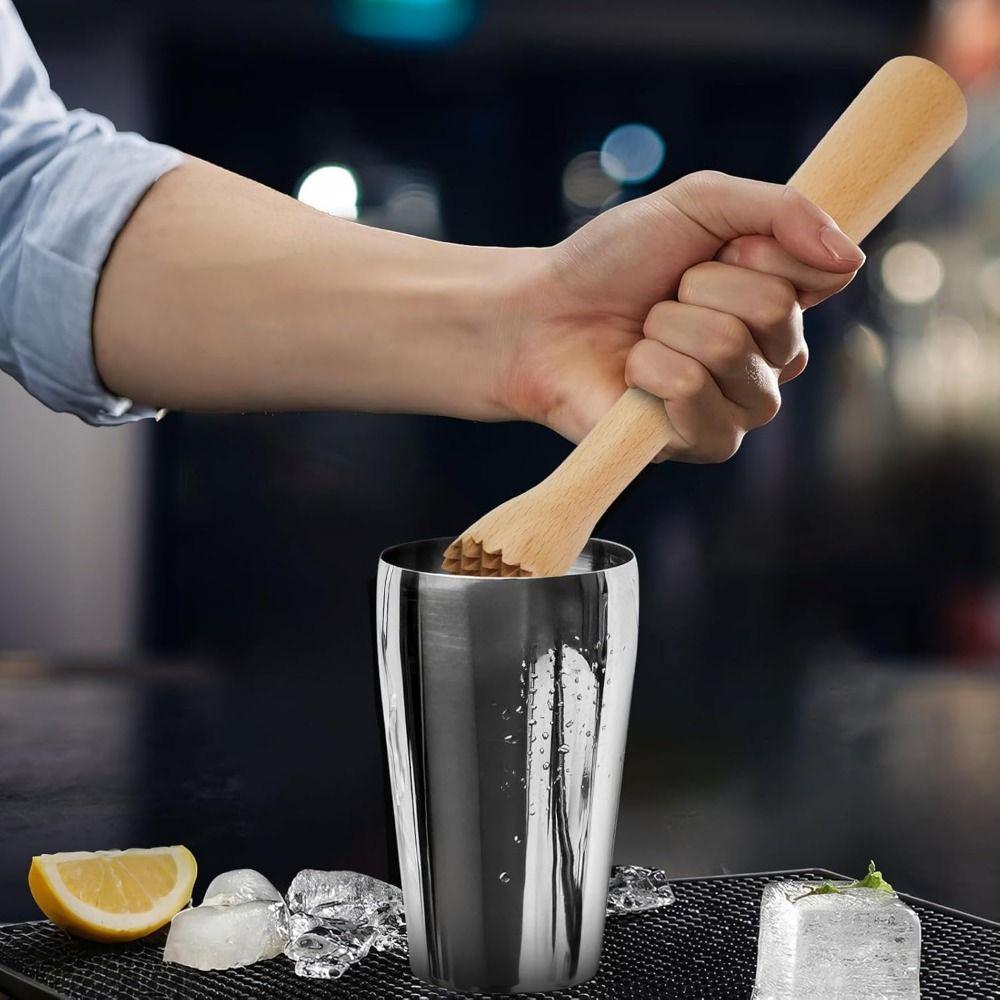 Прочный пестик для фруктового чая, мощный измельчитель льда, мадлер из буковой древесины, инструмент для бара