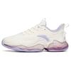 A-Jelly Shock Absorbing Non-Slip Wear-Resistant Breathable Low-Top Running Shoes Women Sneaker White Purple 122035501-13