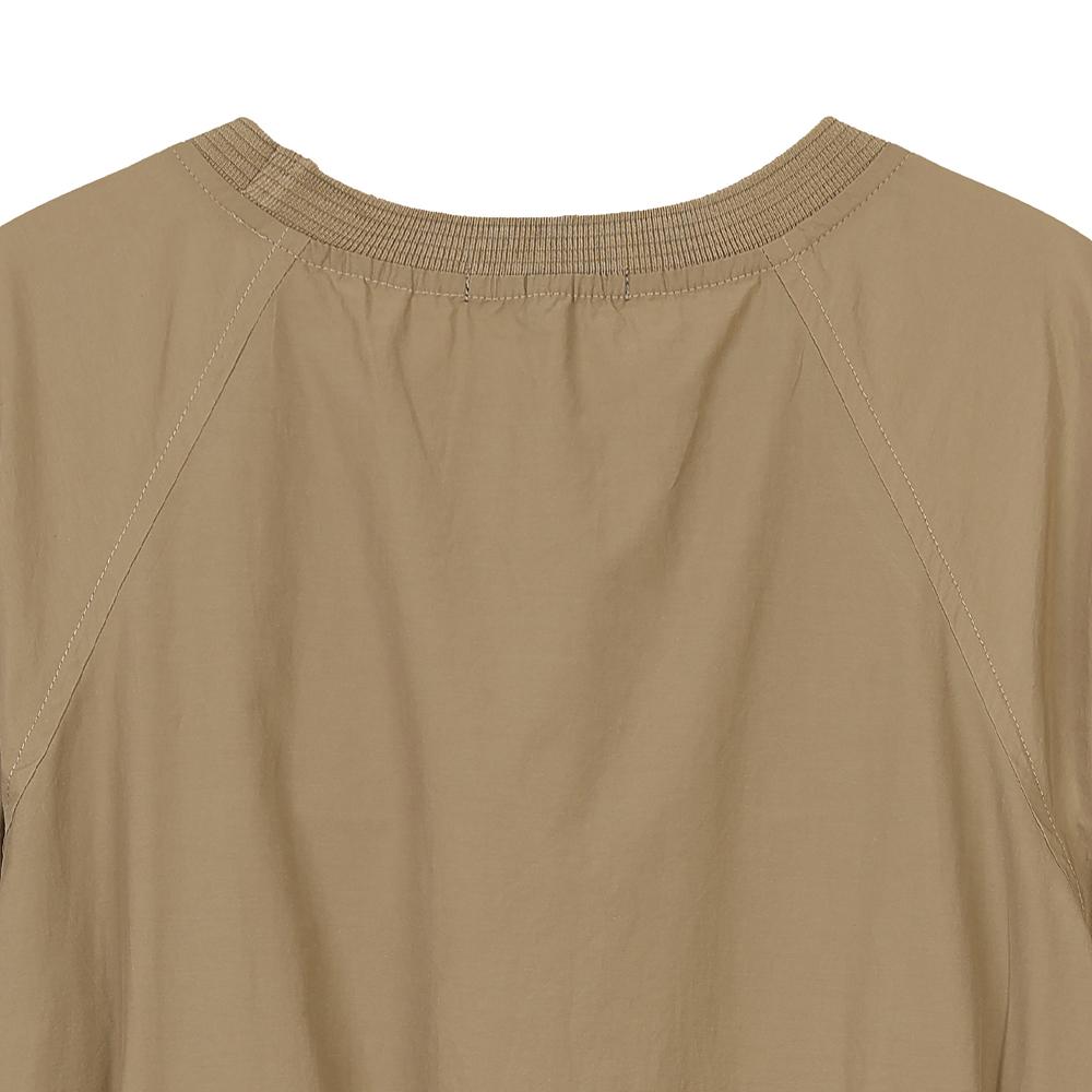 Длинное платье LAP с круглым вырезом, собками и поясом Ar3Wo861