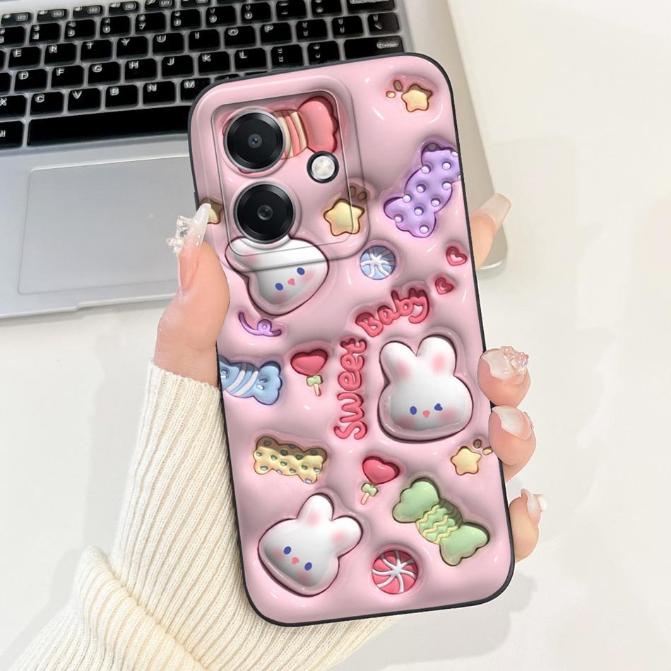 Для Oppo A3x A3 Pro Глобальный Милый Мультяшный Чехол-Животное Для Oppo A3 5G 4G A 3X A3Pro Желейный Силиконовый Ударопрочный Мягкий Чехол