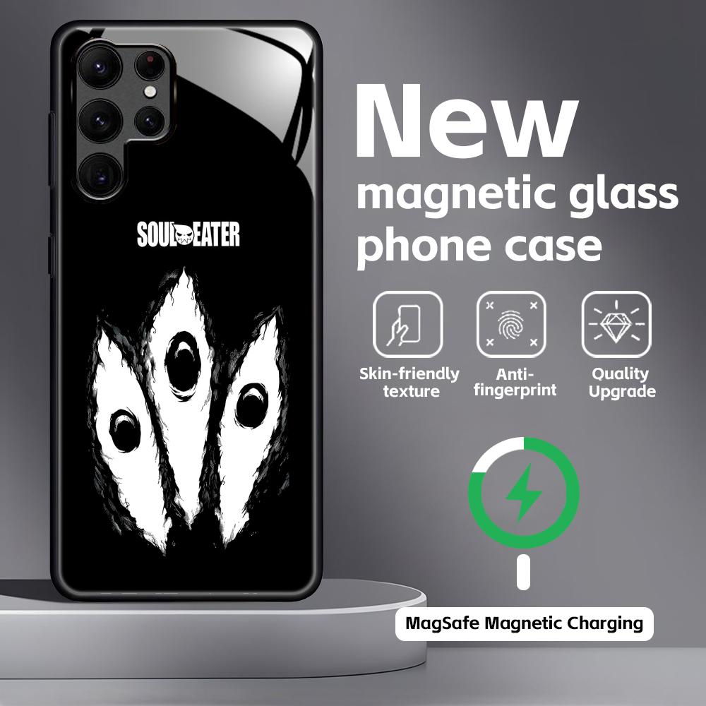 Anime SOUL EATER Phone Case For Samsung S25 S24 S23 S22 S21 S20 Plus Ultra Note20 Glass Magnetic Case
