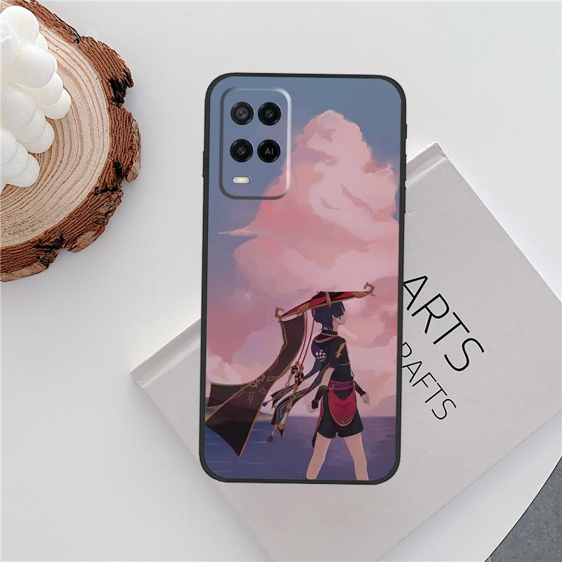 Чехол Scaramouche Genshin Impact для OPPO A57 A77 A78 A17 A16 A76 A96 A15 A52 A72 A91 A93 A54 A74 A94 A5 A9 A31 A53s A54s