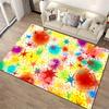 Colorful Abstract Starburst Pattern Carpet for Living Room Decor Suitable for use as an anti-slip for living room bedroom sofas