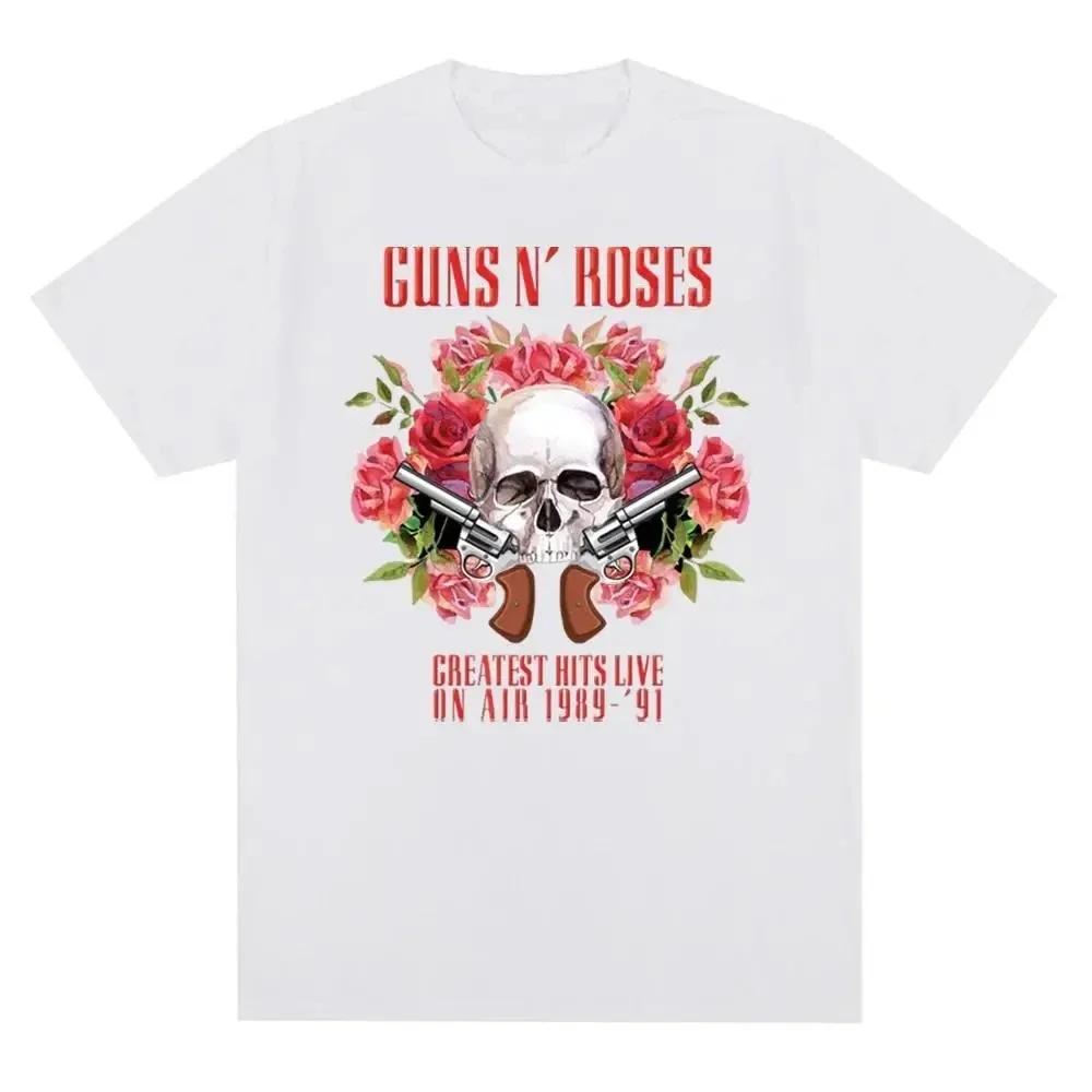 Guns N Roses Graphic Print T Shirt Vintage Rock Band Streetwear Short Sleeve Fashion Crew Neck T Shirt Tshirt Unisex