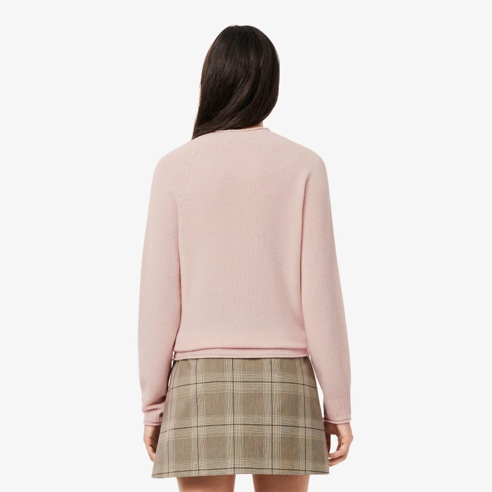 [Lacoste] Women's Carded Wool Crewneck Sweater AF4160-55NADY